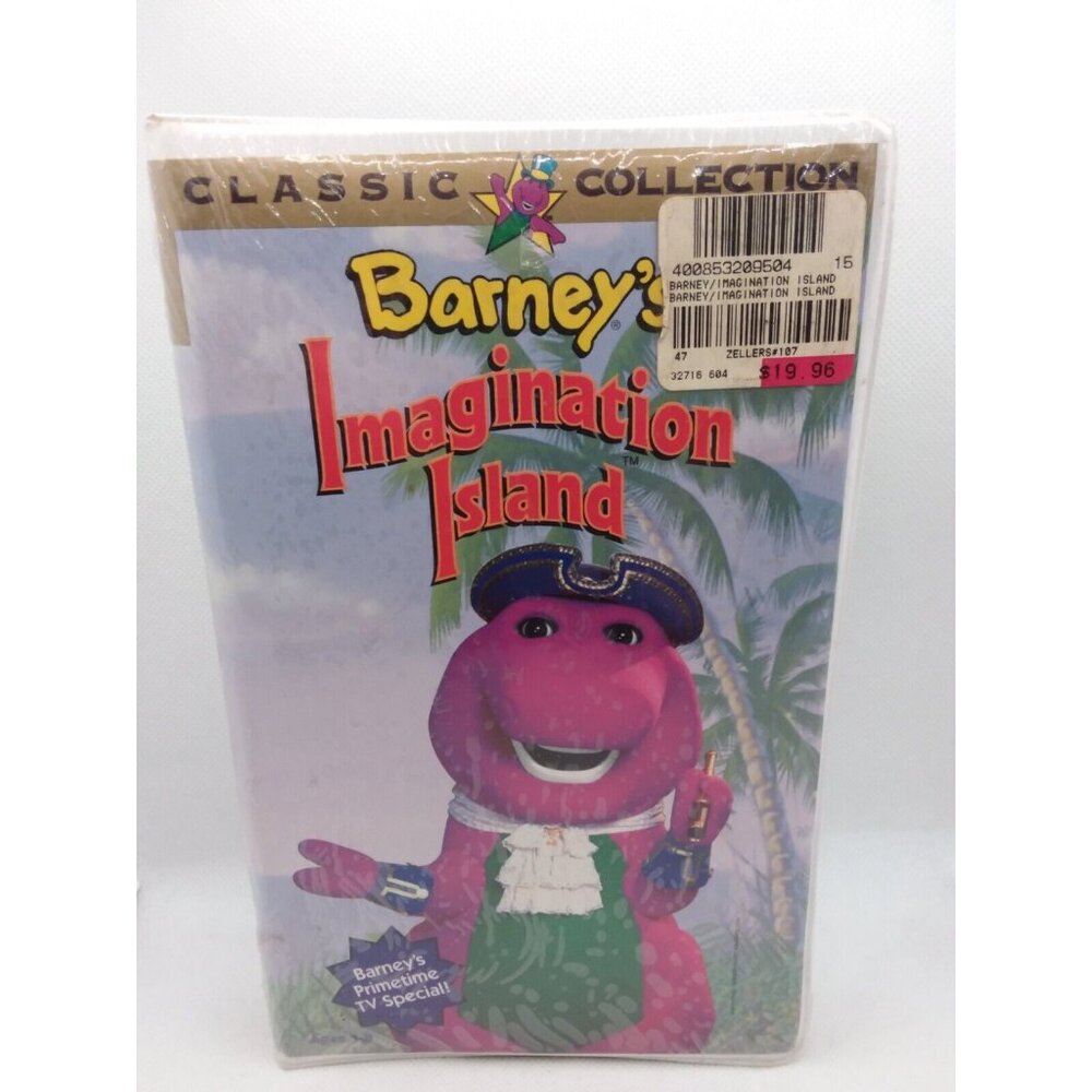 Barneys Imagination Island VHS Sealed Clamshell Zellers Sticker Video 1994